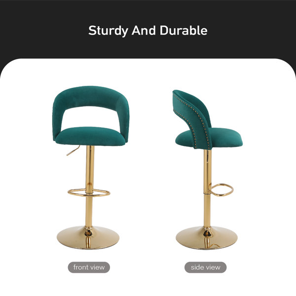 Everly Quinn Swivel Adjustable Height Stool | Wayfair